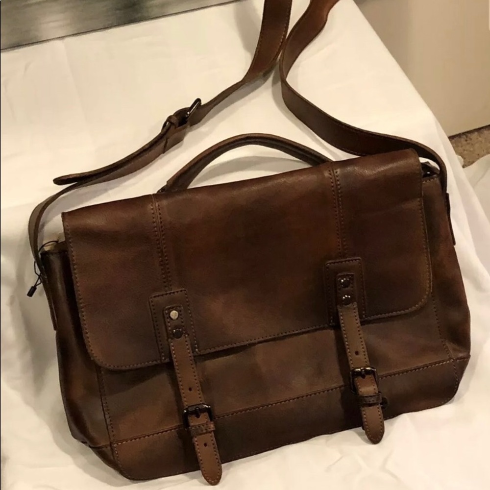 Leather Unisex Briefcase “Mailbag” New